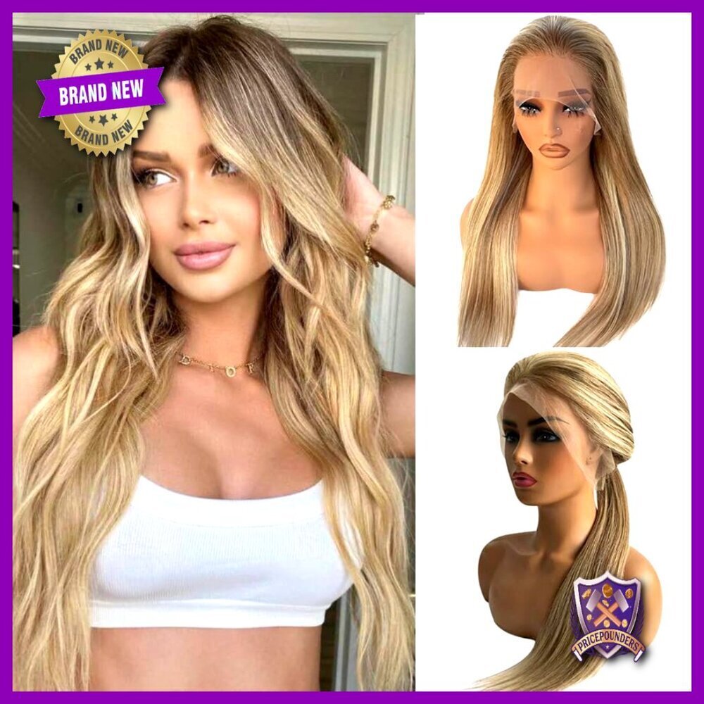 Human Hair Lace Front Wig Glueless Pre Plucked 18 Inch 150% Density